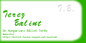 terez balint business card